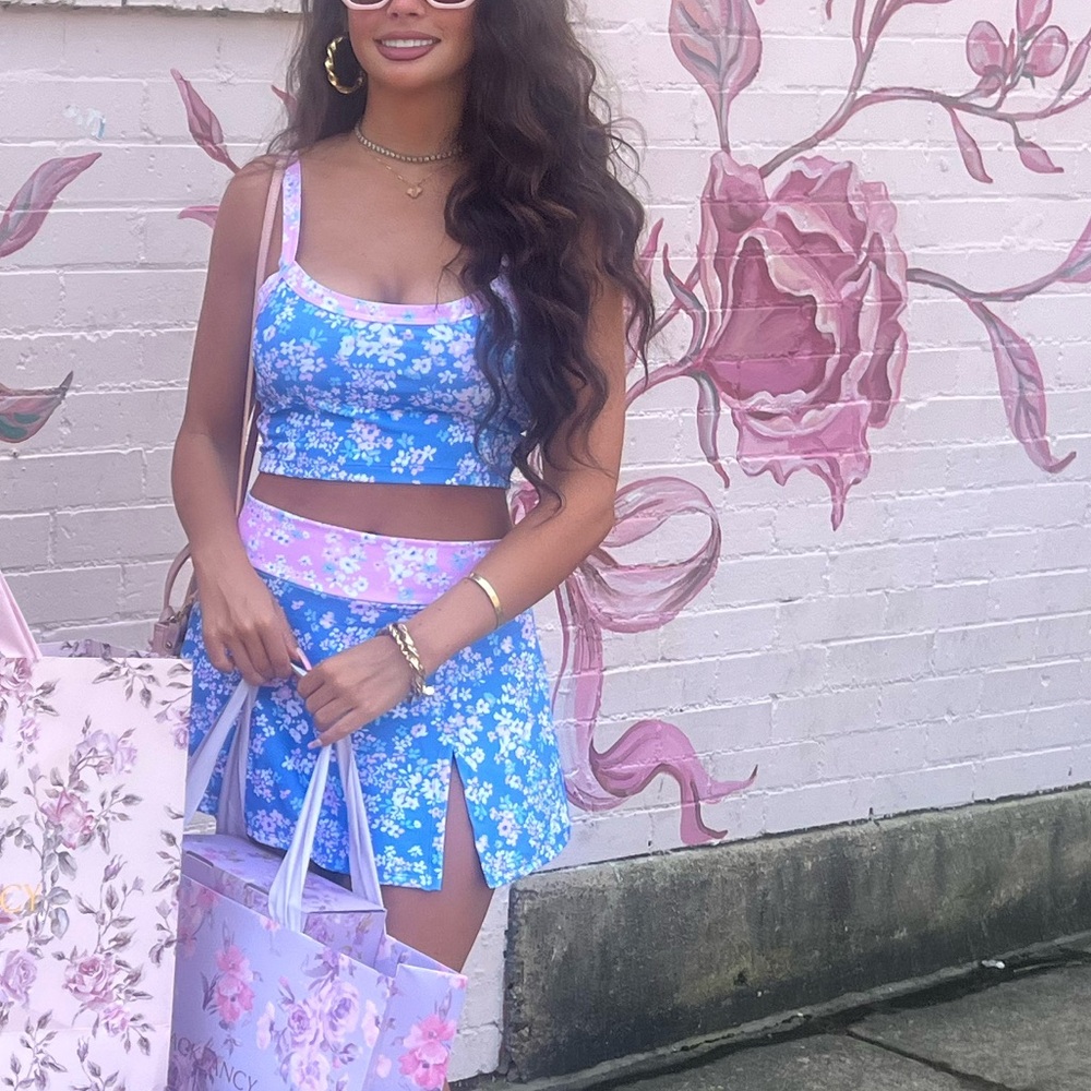 Matching floral skort set